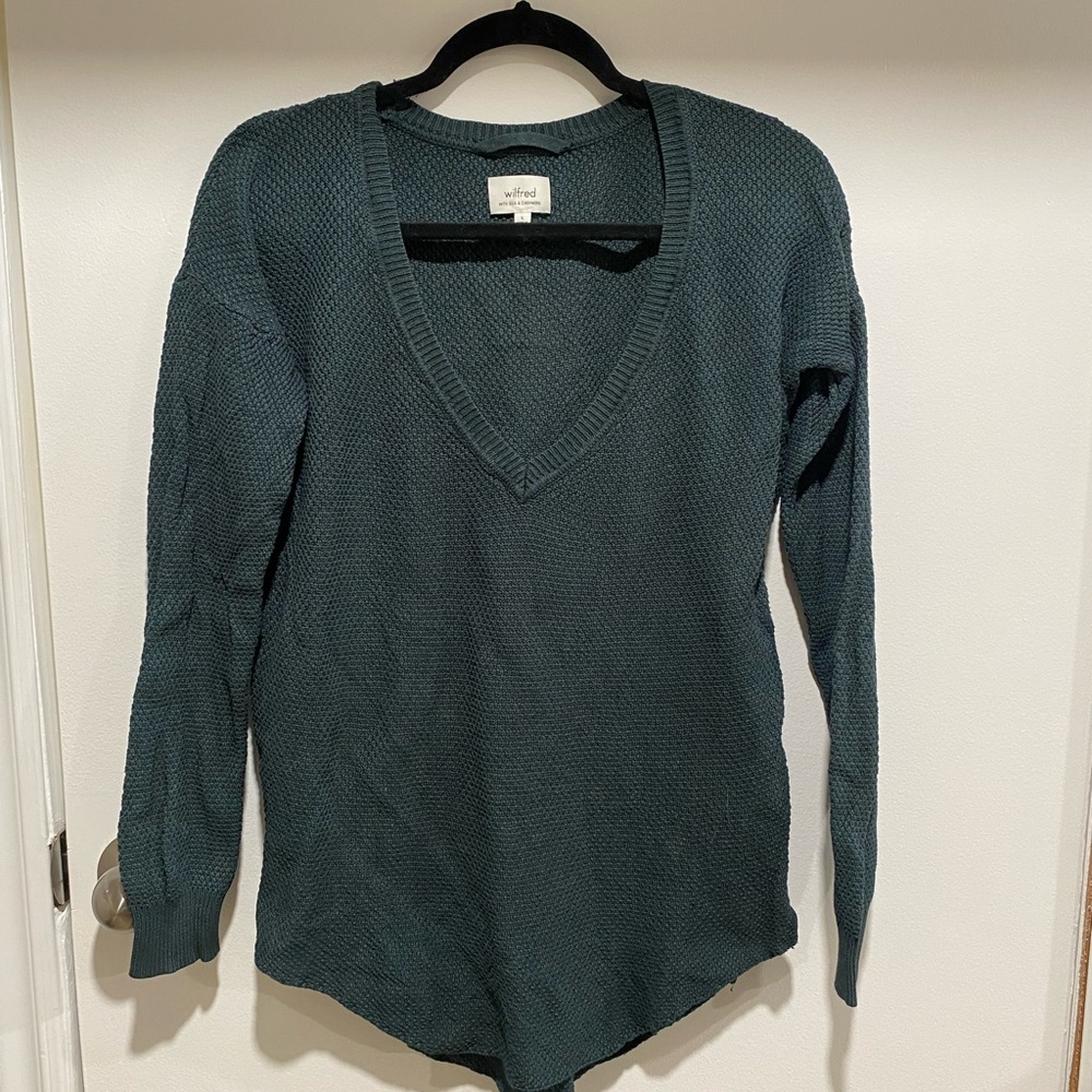 Wilfred Silk & Cashmere Sweater in Forest Green